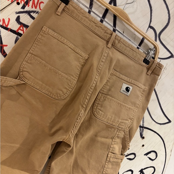 Carhartt WIP Tan Pierce Canvas Carpenter Pants - Picture 3 of 7